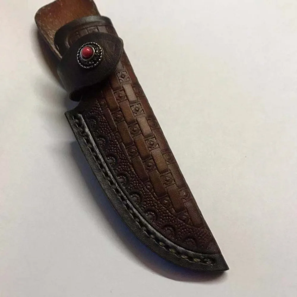 Прямая искусственная кожа фиксированное лезвие нож инструмент ремень петля Чехол Держатель Кобура сумка карман для охотничьих ножей аксессуары