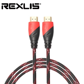 

REXLIS Nylon Braid HDMI Cable 0.5M 1M 3M 5M 10M HDMI Cord 1080P 3D for PS4 Xbox Projector HD LCD Apple TV PC Laptop Computer