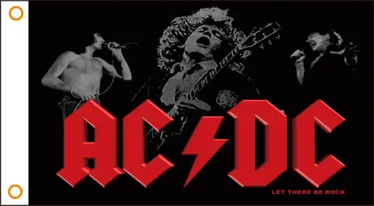 Флаг группа AC/DC баннер на заказ 3x5 футов 90x150 см 100% полиэстер 011 | Дом и сад