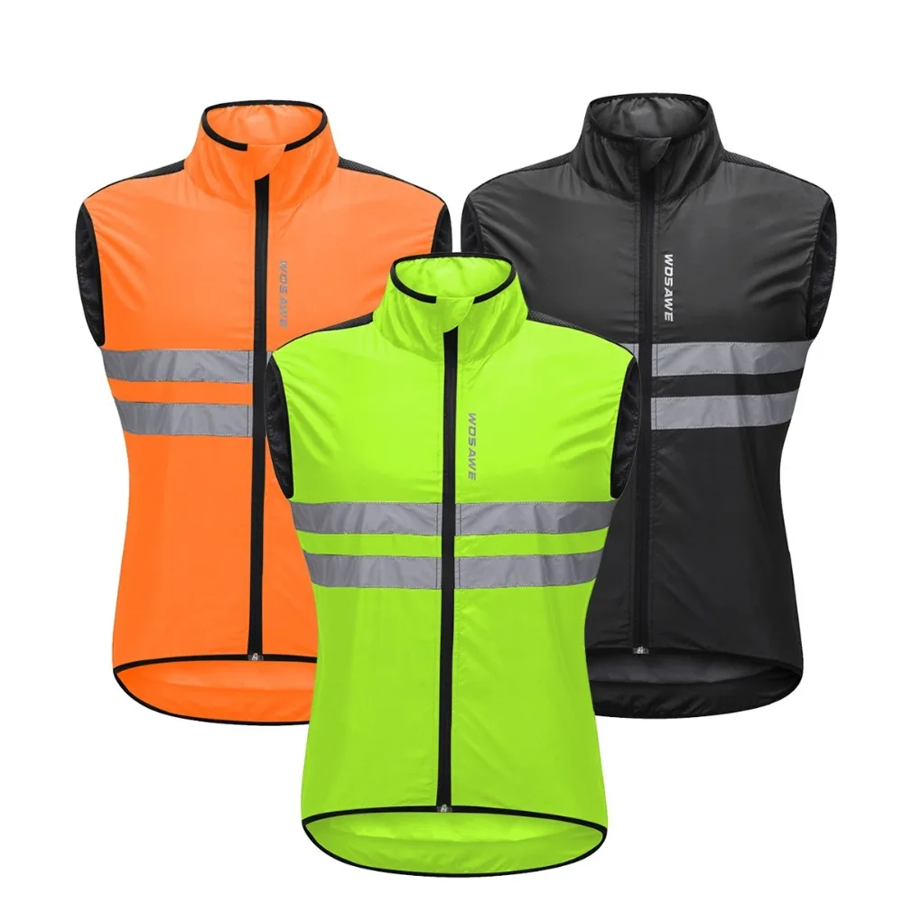 

Reflective Safety Cycling Vest High Visibility Vest Night Running Riding Motorcycle Jacket Sleeveless Cycling Jersey M-3XL