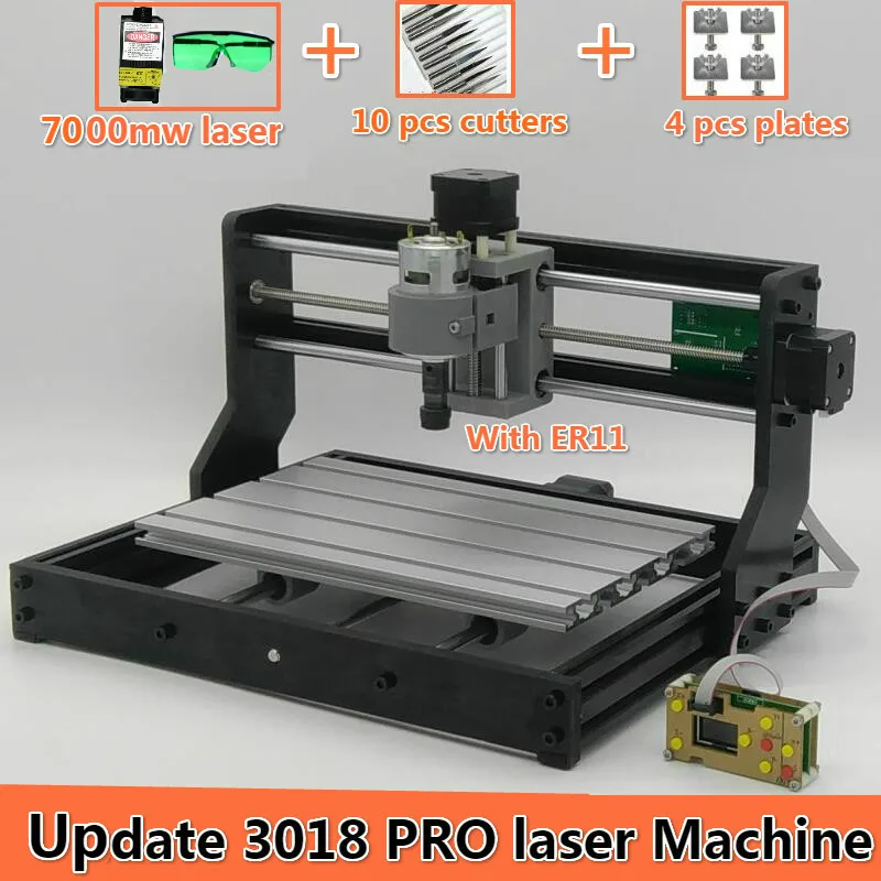

CNC 3018 Pro GRBL control Diy mini cnc machine,3 Axis pcb Milling machine,Wood Router laser engraving,with offline controller