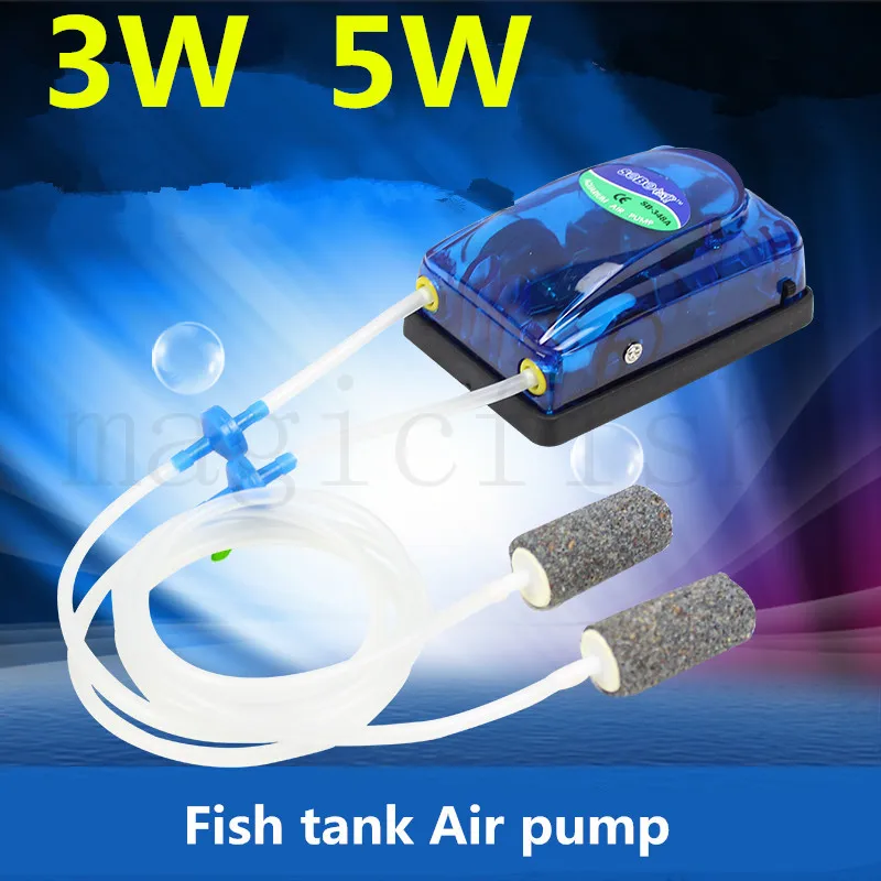 

Aquarium adjustable Air Pump 3w 5w Fish Tank Increasing Oxygen Pump Ultra-Silent Air Compressor For Aquarium Fish Accessories