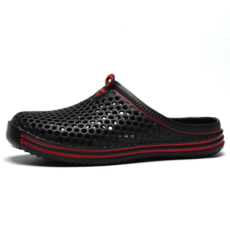 Men's Summer Slippers Couples Non-slip Sandals Set Foot Beach Shoes Large Size Bird's Nest Hole Slippers Sandals and Slippers