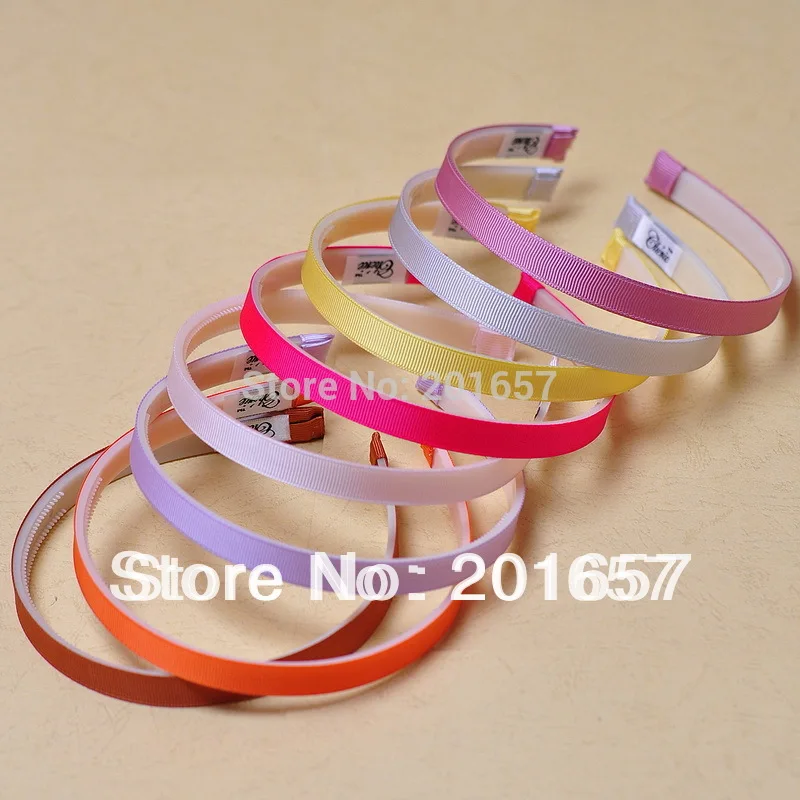 

NEW ABS Korea Plastic teeth grossgrain children hairband fashion OEM colorful ribbon hairband design hair accessories 12mm