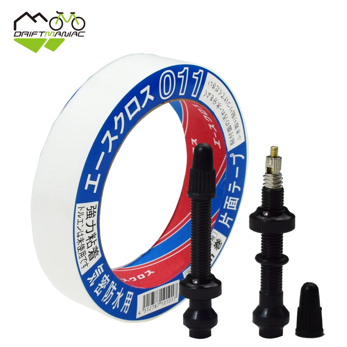 

DRIFT MANIAC Bike No Tube Fabric Rim Tape & Tubeless Presta Valve French Only Bicycle Tubeless Conversion Tools