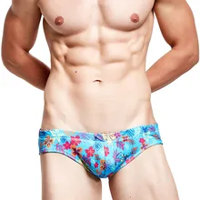 Для Мужчин's Плавание ming трусы Плавание Мужские шорты для купания Цветок с принтом в горошек пикантные Плавание одежда Плавание костюм низкой талией Гей Купальник трусы 10 видов цветов XXL