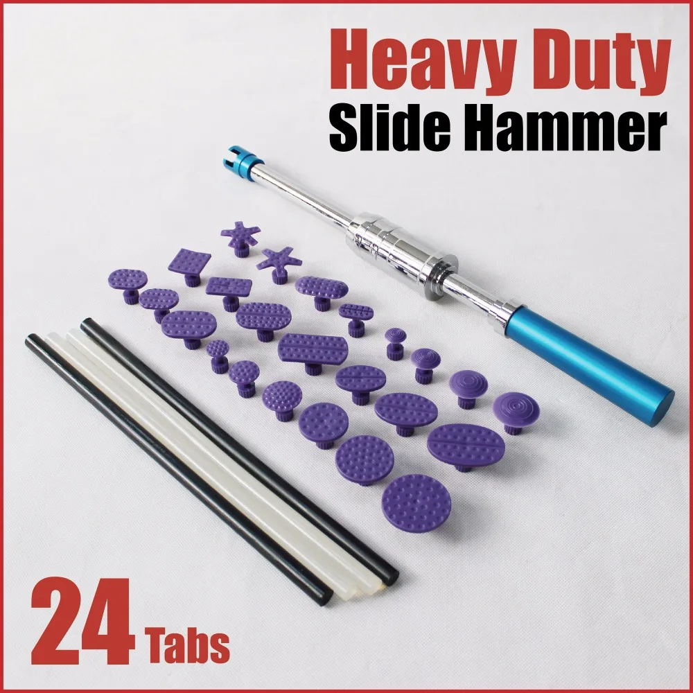 

pdr hammer paintless dent repair kit glue tabs sticks slide puller lifter car body hand tools automotive bodywork remove dents