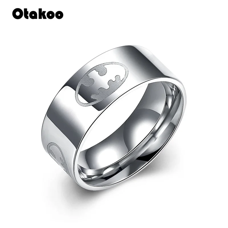 Otakoo Металлические Широкие кольца из нержавеющей стали спортивные мужские