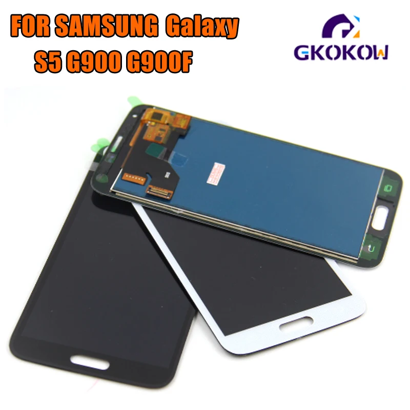 

LCD For Samsung Galaxy S5 SM-G900 G900f LCD Display No Dead Pixel Touch Digitizer Screen Assembly Replacement Parts