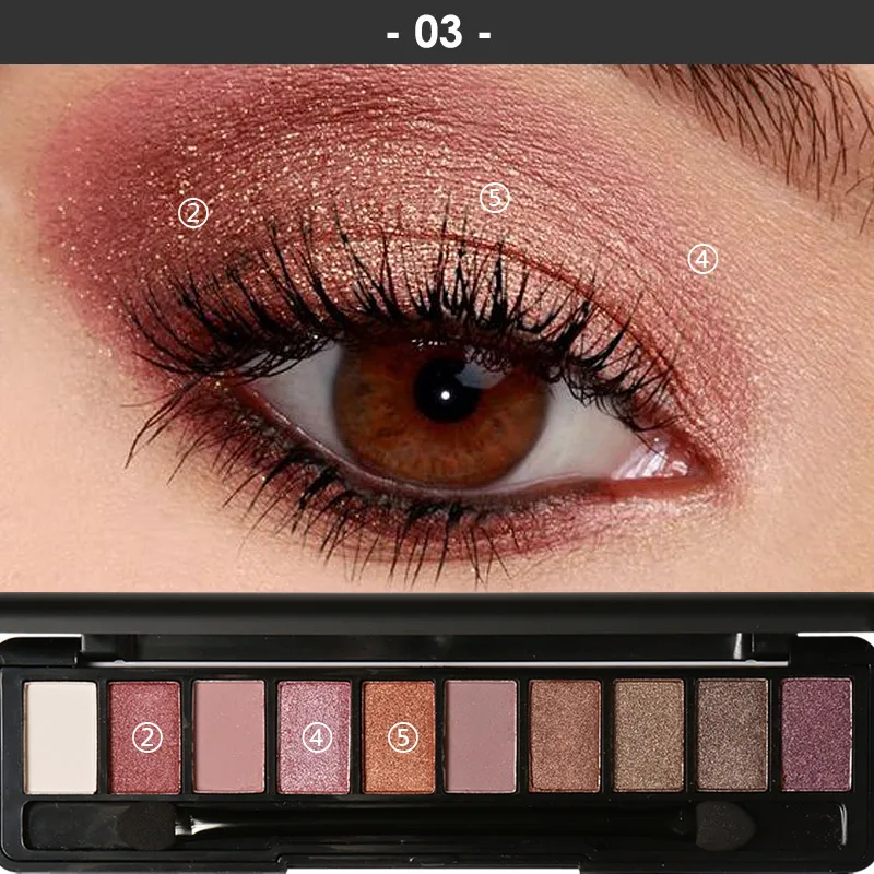 Focallure 10-colors Naked Eye Shadow Palette Nude Eyeshadow Palette Shadow для бровей Maquiagem