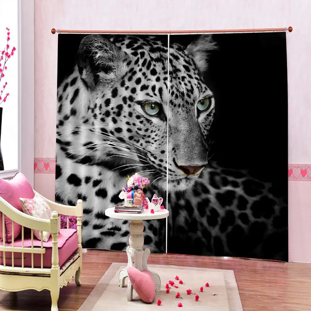 Леопардовая печать занавески s комната 3d занавески окна BJQ-1280(14) 140*100 см трендовая гостиная спальня затемнение