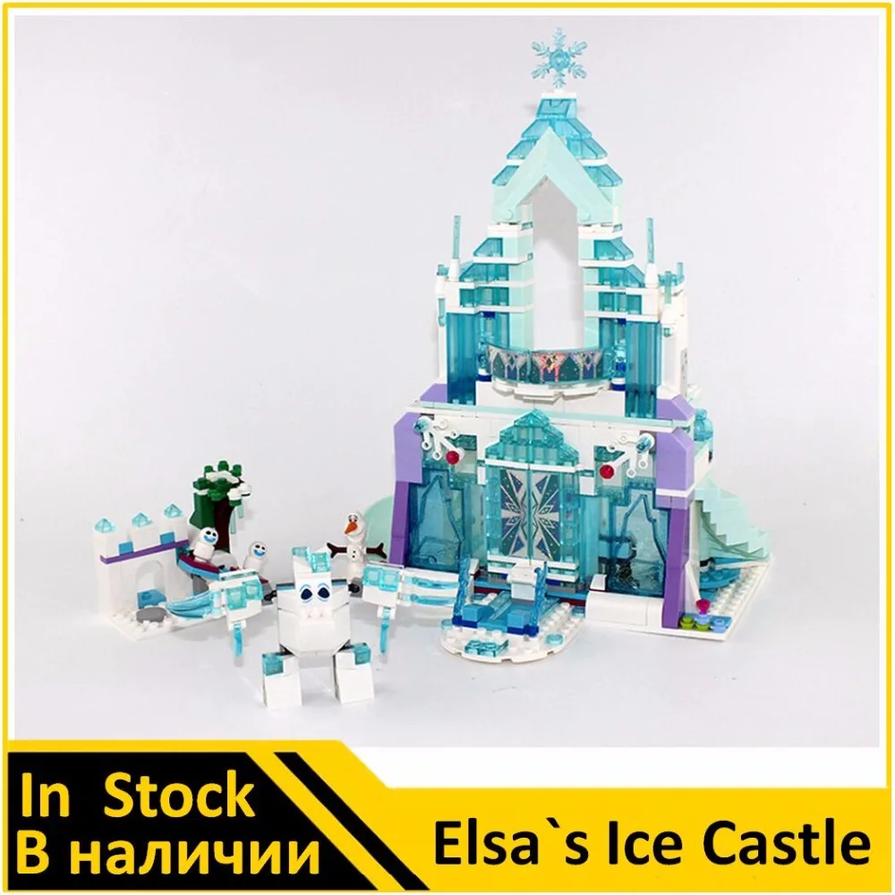 

Building Blocks Model 25002 Compatible with Pricess The Elsa`s Magical Ice Castle 41148 Model Toys For Children