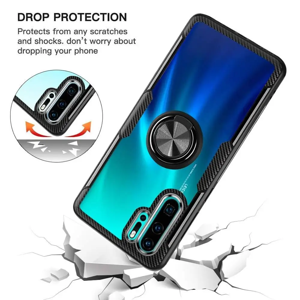 Чехол для Huawei P30 P20 Mate 20 Lite Pro чехол с кольцом подставкой силиконовый Honor 10 8X 8S 7X Play