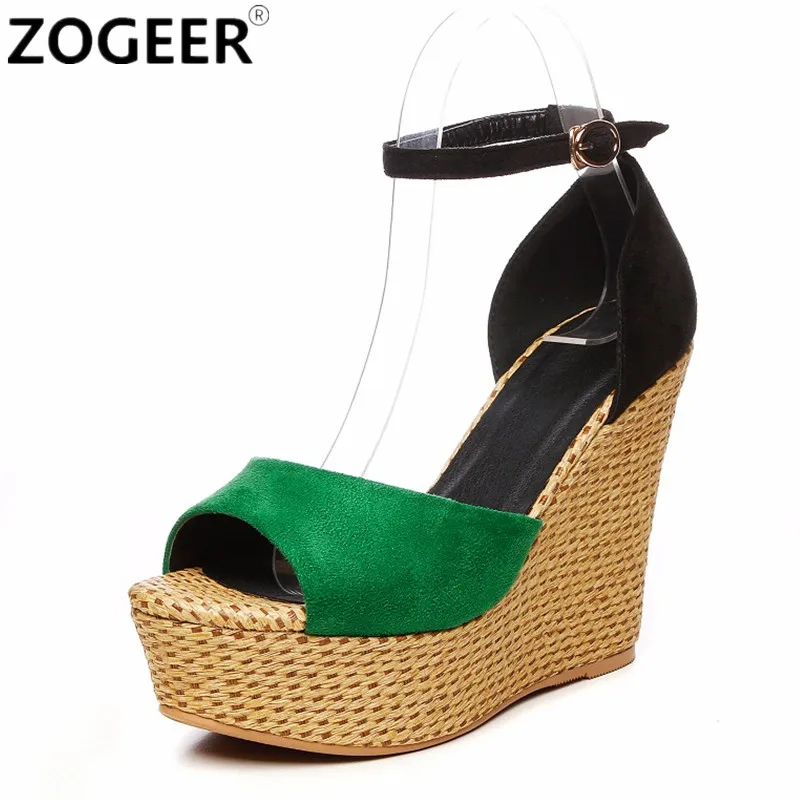 

New 2018 Summer Wedges Women Sandals Casual Open Toe High Heels Summer Shoes Woman Fashion Sexy Platform Ankle Strap Lady Sandal