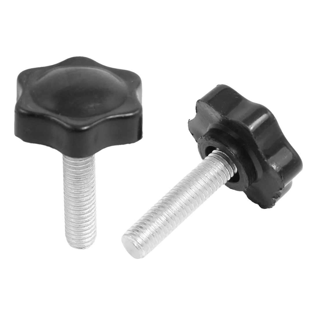 

HHTL-2 Pcs M8 x 30mm Male Thread 32mm Star Head Clamping Knob Black