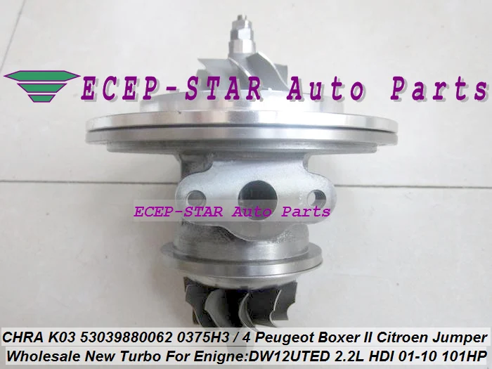 Бесплатная доставка турбокартридж CHRA K03 53039880062 9643350480 0375H3 для Peugeot Boxer Citroen Jumper 2001 10