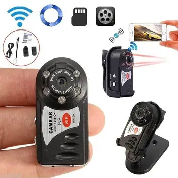 16G карта + Mini DV Беспроводной Wi-Fi Камера P2P DV видео Регистраторы DVR Ночное видение Q7