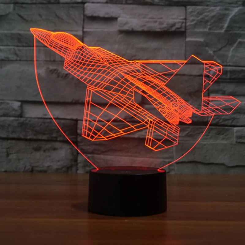 USB F15 самолет 3D настольная лампа Luminaria светодиодный ночь Дистанционное управление освещением истребитель декоративного освещения лампы Атмосфера подарок