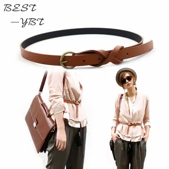 

2018 Fashion Faux Leather Skinny Belt Women Girls Thin Skinny Waist Jeans Belt cinto