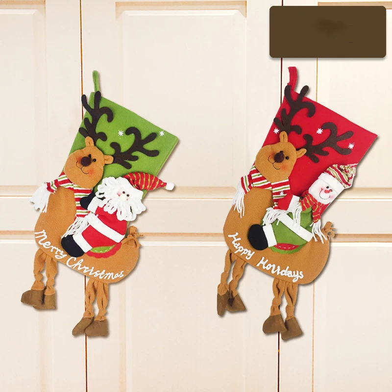 Creative Large Christmas Stocking Ornaments Santa Claus ...