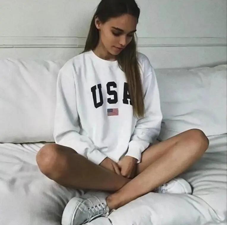 

2018 For Women Spring Striped Woven Tape Detail Two Tone Sweatshirt Women Casual Pullovers Color Block Long Sleeve Sweatshirts