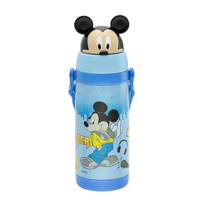 

Disney 2018 new cartoon animation cup Stainless Steel Vacuum Cup Small Fun Sippy Cup Child Portable Strapping Pot