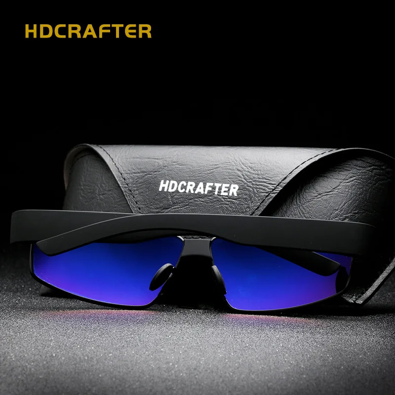 Мужские солнцезащитные очки HDCRAFTER винтажные поляризационные для вождения