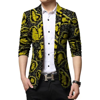 

2018 afrcian style suit coat private custom men's clothing fashion pattern high quality new fabrics man blazers suit jackets
