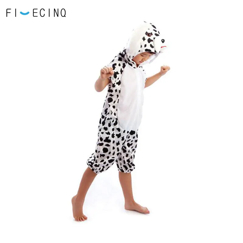 

Halloween Costume Kid Dalmatians Spotty Dog Cosplay Animal Pajama Short Sleeve Student Child Summer Carnival Festival Party Suit