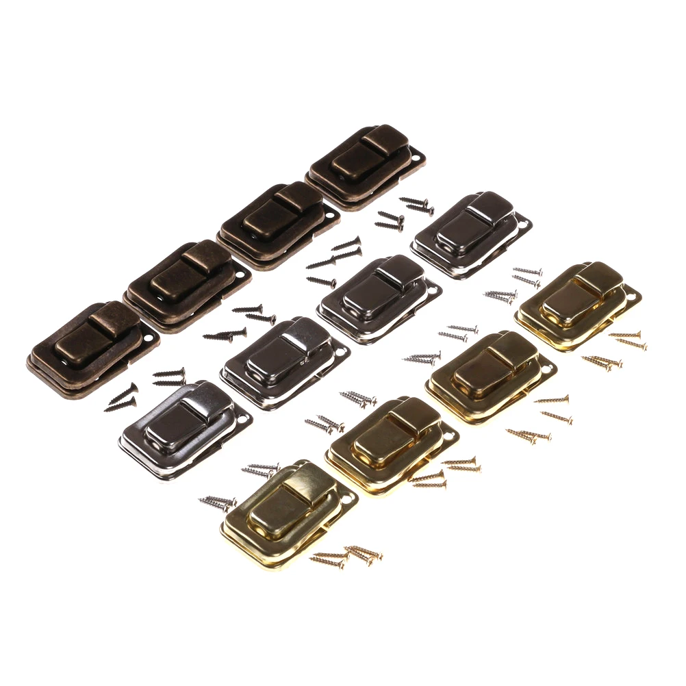 4pcs/lot Practical Silver Fastener Toggle Lock Latch Catch For Suitcase