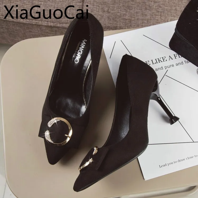 Bout Les noir Sur Pompes Talons Profonde Pour Femmes Filles Femme Chaussures Travail Mince Slip Beige rouge Pointu Hauts Professionnel De Ol Peu qRTwc7xF