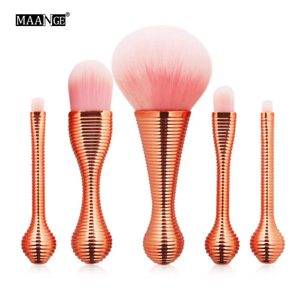 

MAANGE 5pcs/pack Mini Cosmetic Makeup Brushes Tool Set Power Foundation Eye Shadow Concealer Facial Eyes Beauty Make Up Brushes