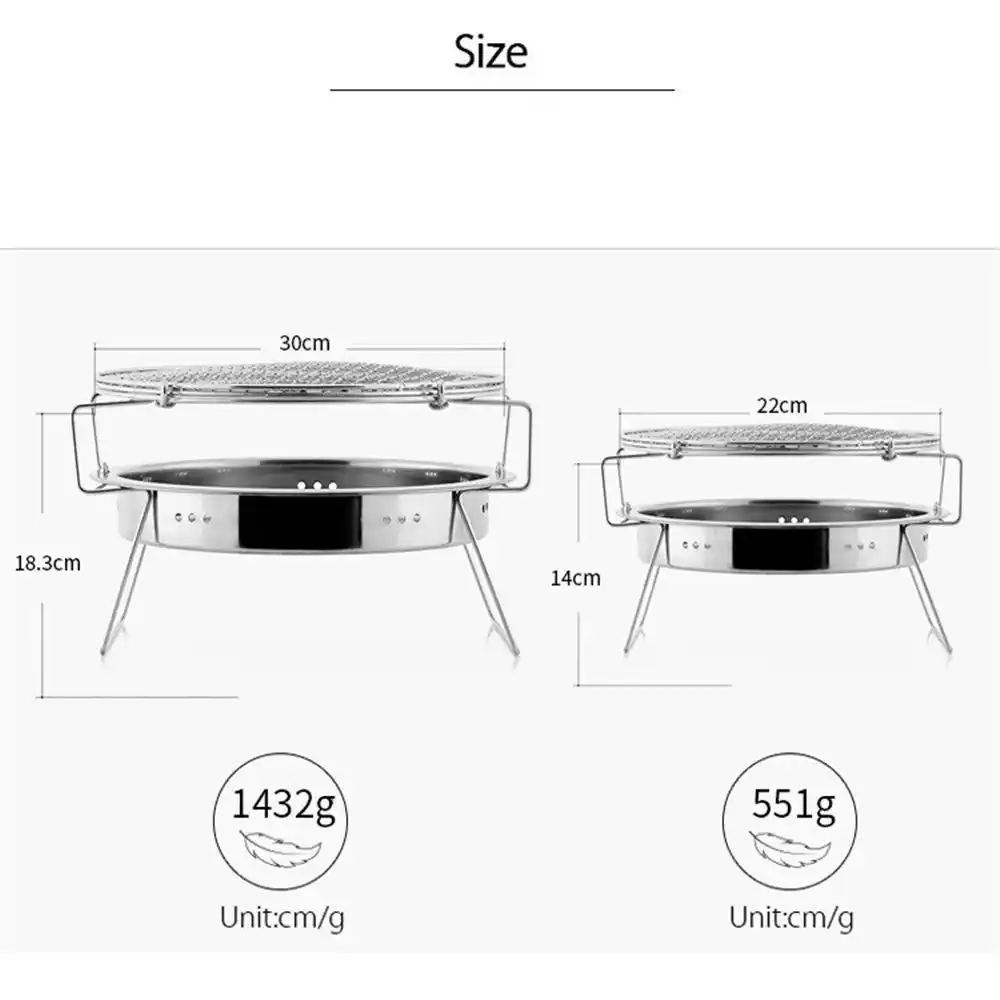 Detail Feedback Questions About Outdoor Stainless Steel Bbq Grill Outdoor Stainless Steel Bbq Grill Small Portable Barbecue Grilled Net Camping Picnic Charcoal Folding