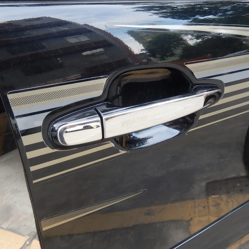 

8pcs STAINLESS STEEL door handle cover trims for Toyota Land Cruiser Prado J120 2003 2004 2005 2006 2007 2008 2009 year