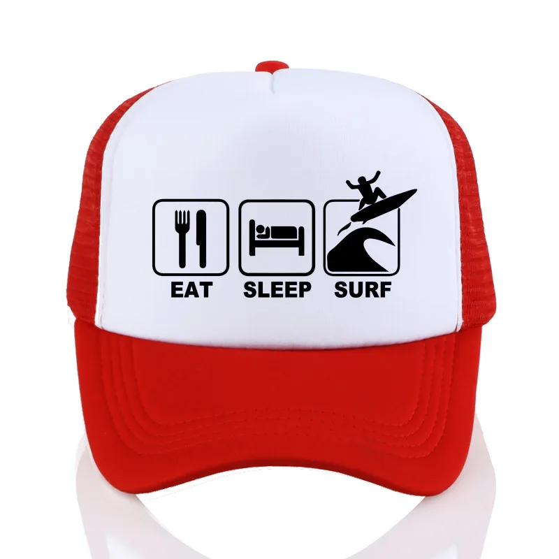 Eat Sleep Surf шляпа для активного отдыха, летняя шапка для серфинга, Солнцезащитная шапка для мужчин и женщин, модная сетчатая Кепка для водителя грузовика - Цвет: Другое