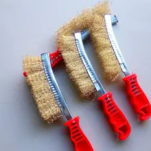 Стальная проволока щетка средство для удаления ржавчины Ручка из прозрачной пластмассы железная щетка ручные инструменты кисти инструменты аксессуары