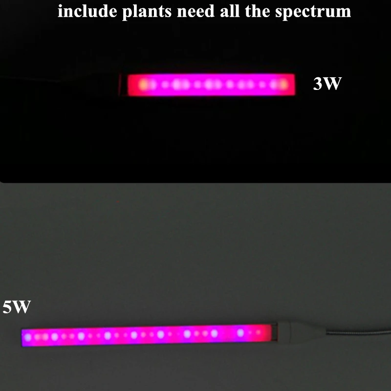 Aifenсветодио дный полный спектр 3 Вт 5 Вт светодиодный светать DC 5 В в USB рост лампы луч красный синий растущий свет для растений Гидропоника