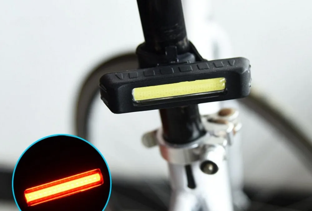 Flash Deal Bicycle light bike tail lights USB charging LED waterproof super bright mountain bike cycling warning light 3 color F110YQ 0