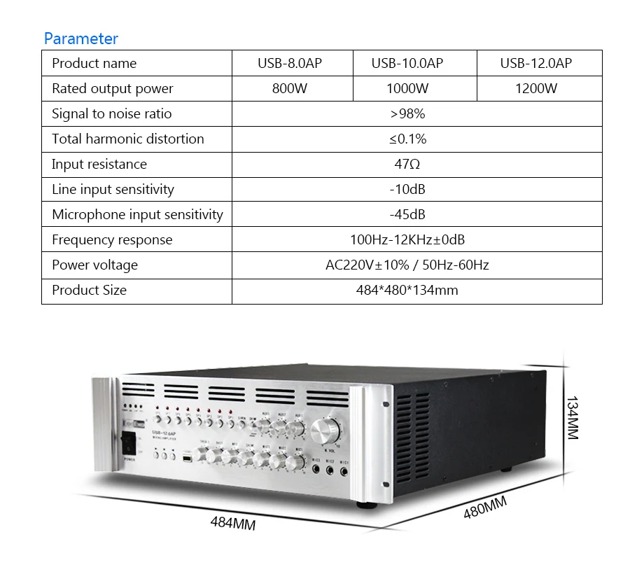 Большие усилители мощности для системы PA 800 W-2000 W