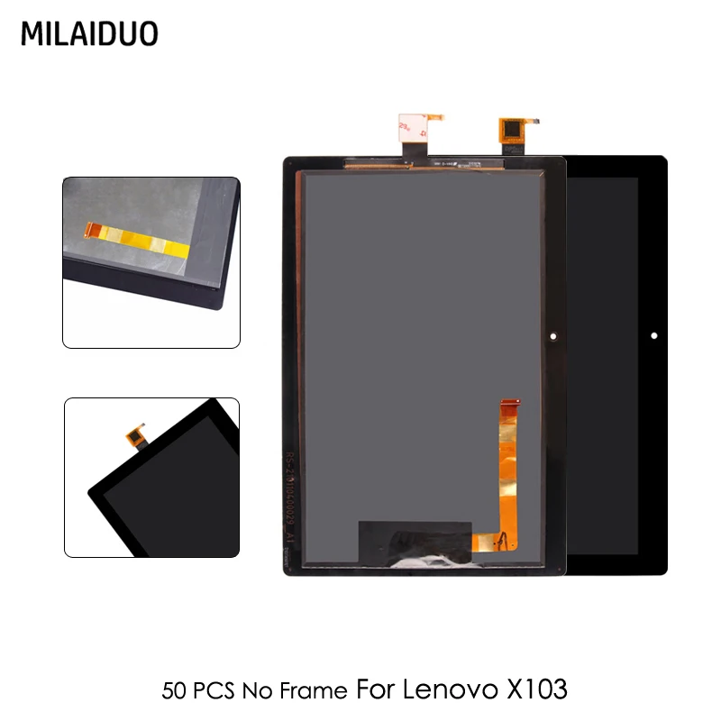 

50 PCS LCD Display For Lenovo X103 Tab 3 10 Plus TB-X103F TB-X103 Touch Screen Panel Digitizer Sensor Matrix Assembly No Frame