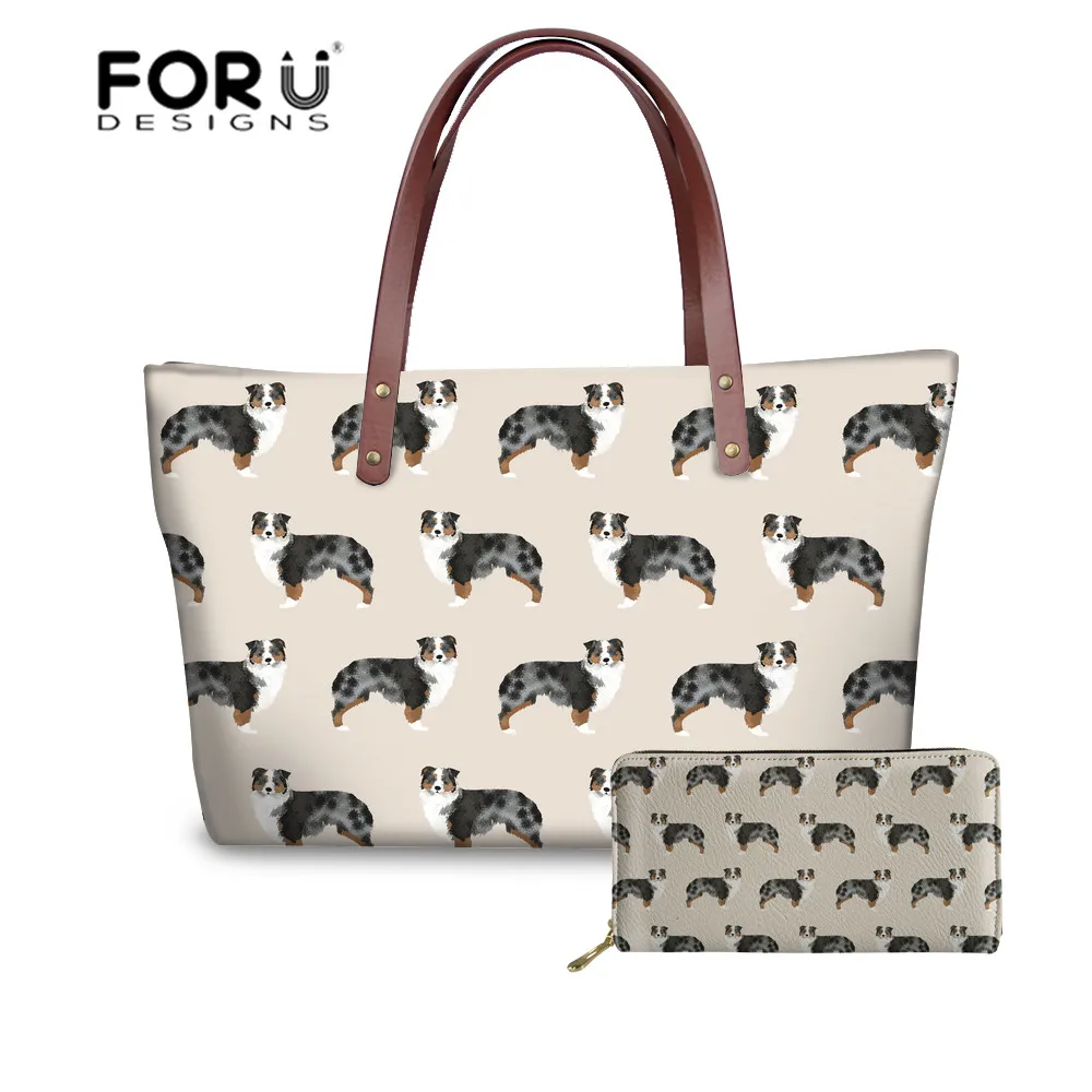 

FORUDESIGNS Women Handbags Wallets and Bags German Shepherd Pattern Ladies Tote Bag Party Bags for Girls Female Bolsos Mujer New
