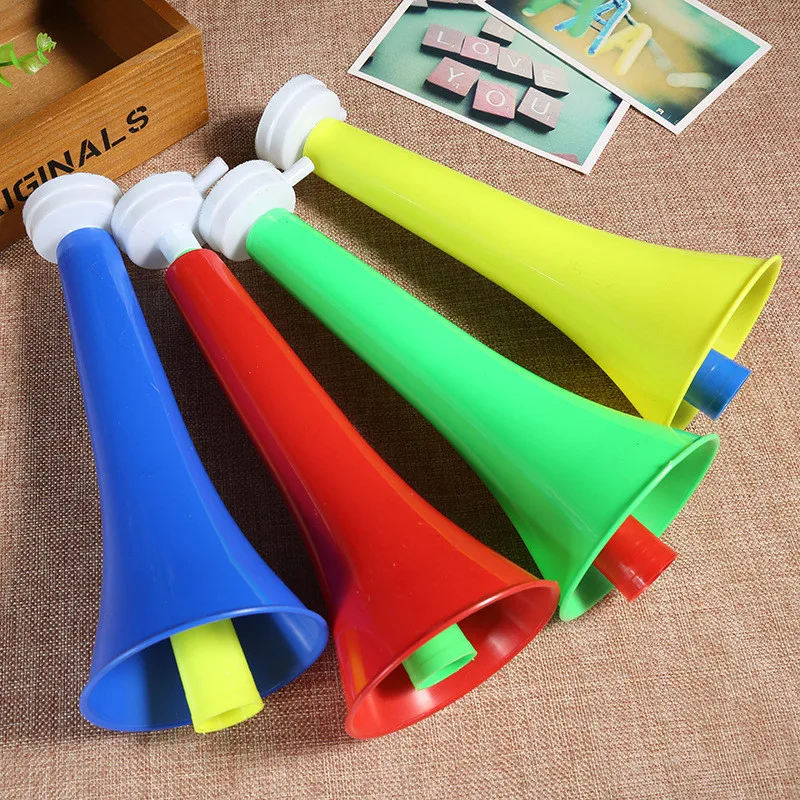 

1pcs Middle Plastic Double Trumpet Toy Stadium To Cheer Audio Speakers Party Supplies Joy Atmosphere Trumpet Horn Soccer Fans