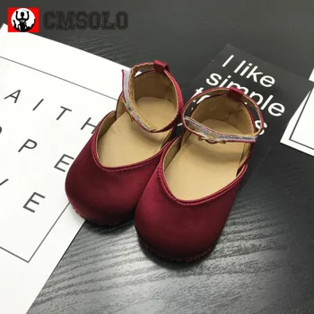 

CMSOLO Kids Shoes Red Baby Shoes New Retro Trendy Fashion Girls Black Summer Spring Princess Shoe Children Casual 2018 Silk Love