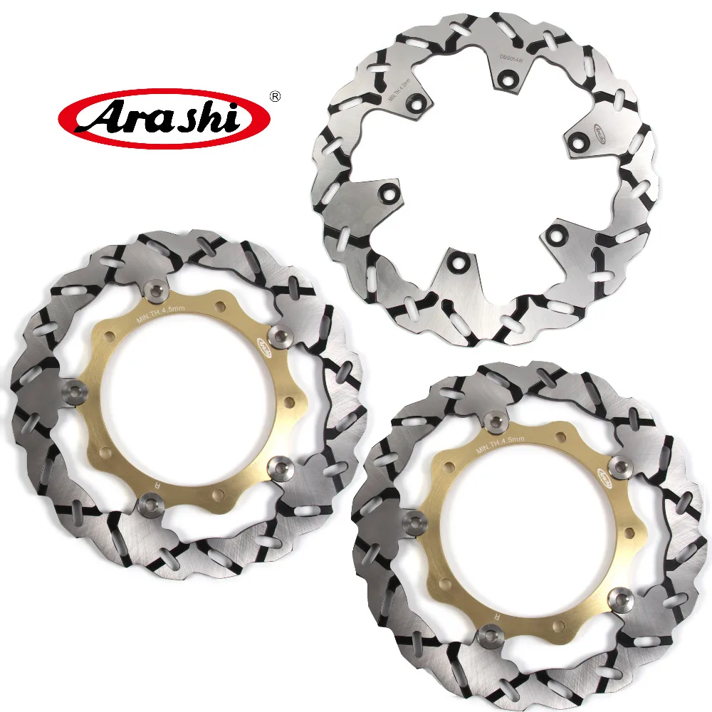 

Arashi 1 Set For YAMAHA XP T-MAX 500 2004 2005 2006 2007 CNC Floating Front Rear Brake Disc Rotors TMAX 500 2004-2007