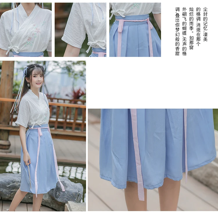 Для взрослых Hanfu танцевальный костюм форма династии Хан принцесса костюмы Национальный, этнический стиль сценический наряд Одежда для