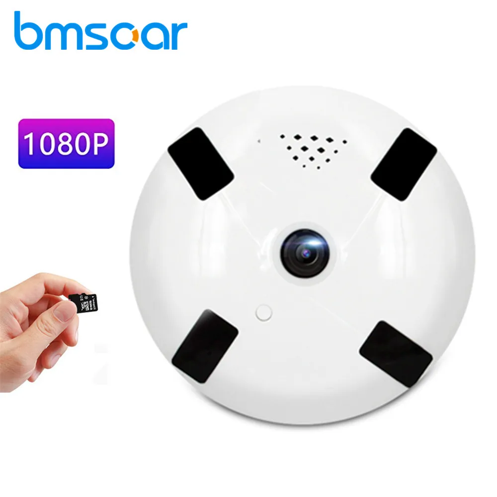 

1080P HD Wifi IP Camera Wireless 360 Degree Panorama Fisheye Security Night Vision Video Surveillance Camera Support TF Card
