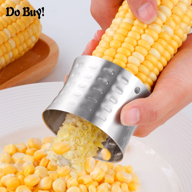

DO BUY Corn Cob Stripper Peeler Corn Slicer Vegetable Cutter Creative Round Splitter Tools Kitchen Gadgets Accessories