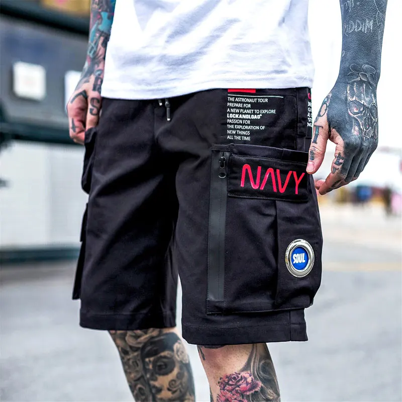 Zipper Multi Pockets Baggy Cargo Shorts 6