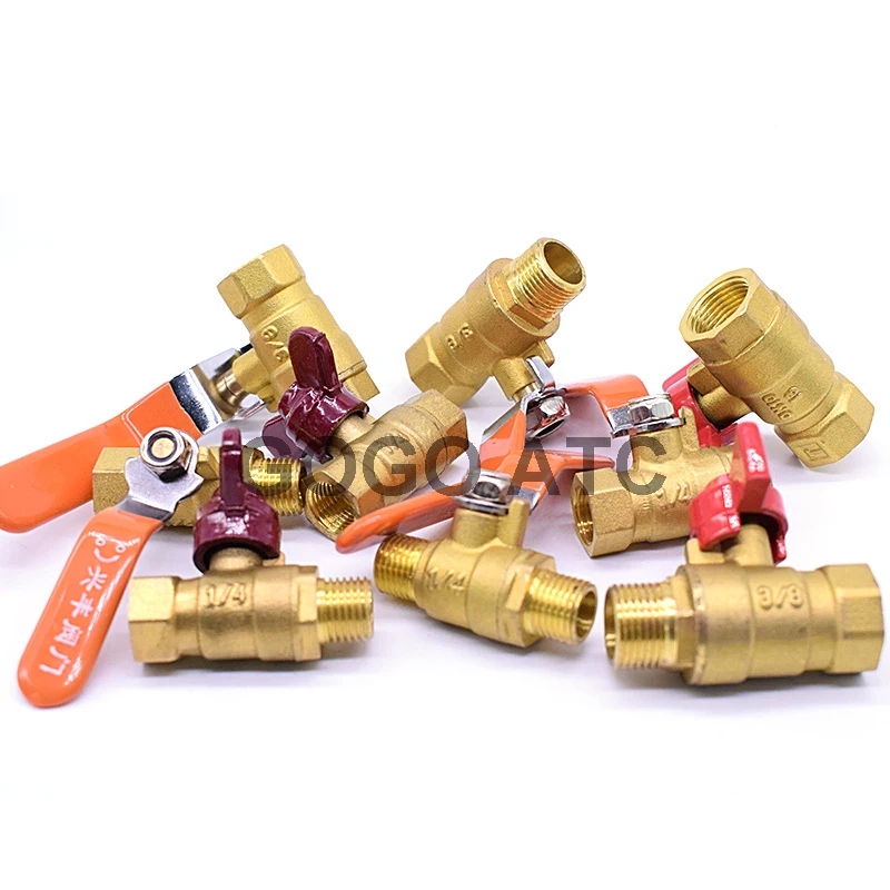 Gas natural gas brass ball valve switch long handle thicken valve