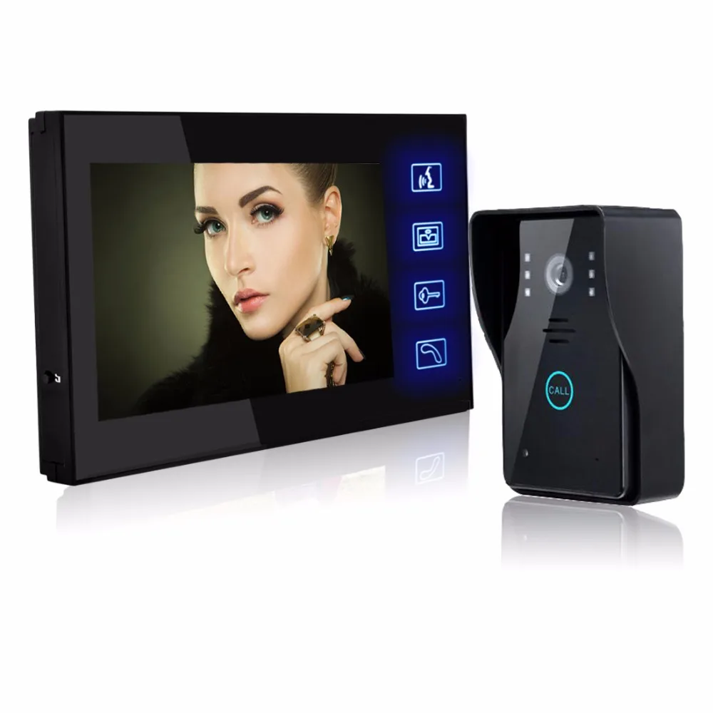preço SYSD 7 polegada Botão de Toque Vídeo Porteiro Campainha intercomunicador Do Telefone Da Porta À Prova D Água monitor + 1 1 interfone IR câmera Livre grátis
